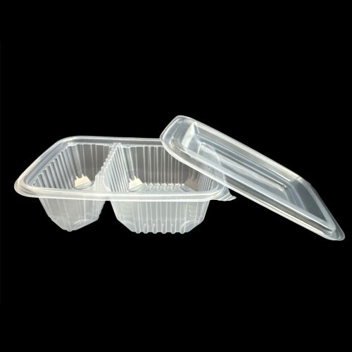 กล่องใสอาหาร 2ช่องฝาแยก